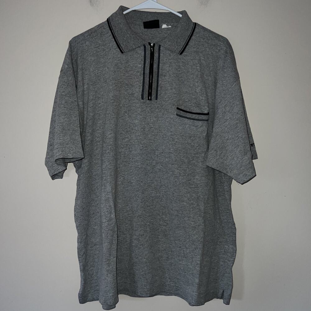 Vintage No Fear Racing Quarter Zip Shirt Size Medium. Gray Grey VTG 90s